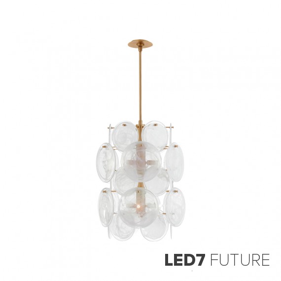 Loft Industry Modern - Shine Discs Chandelier V3  Cylinder